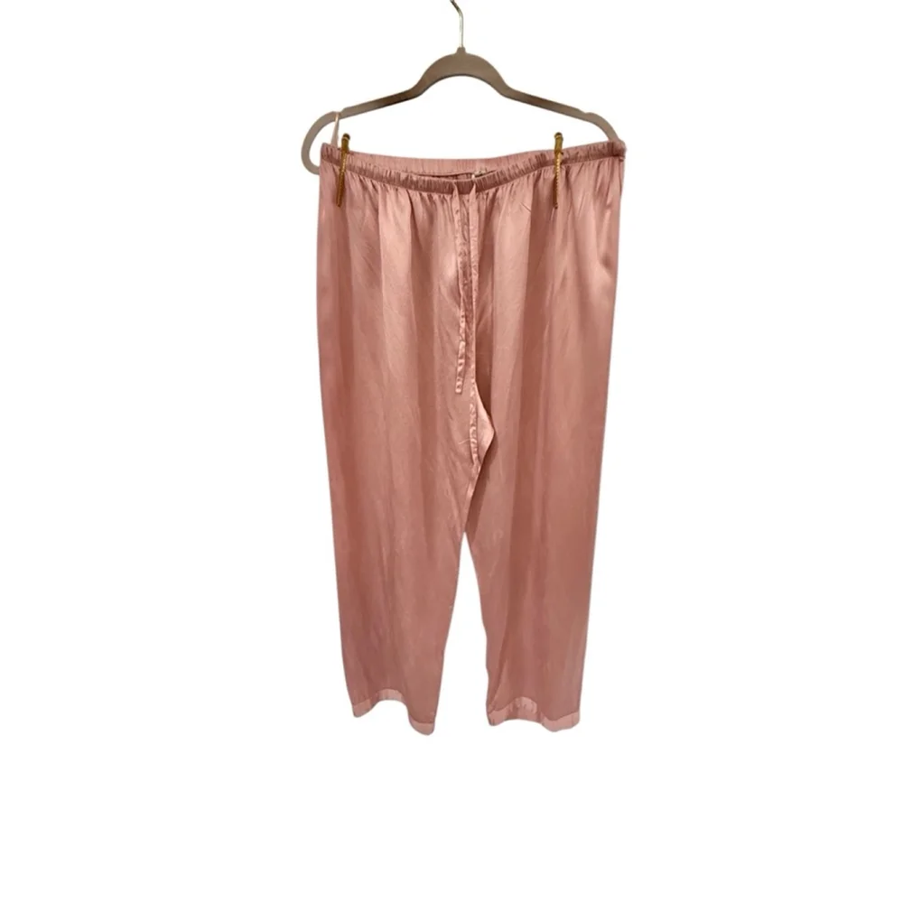 Lilysilk Women's Pink 22 Momme Mulberry Silk Pajamas Set Full Length - XL - Picture 7 of 17